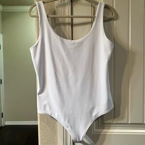 NWT Express womens white tank bodysuit